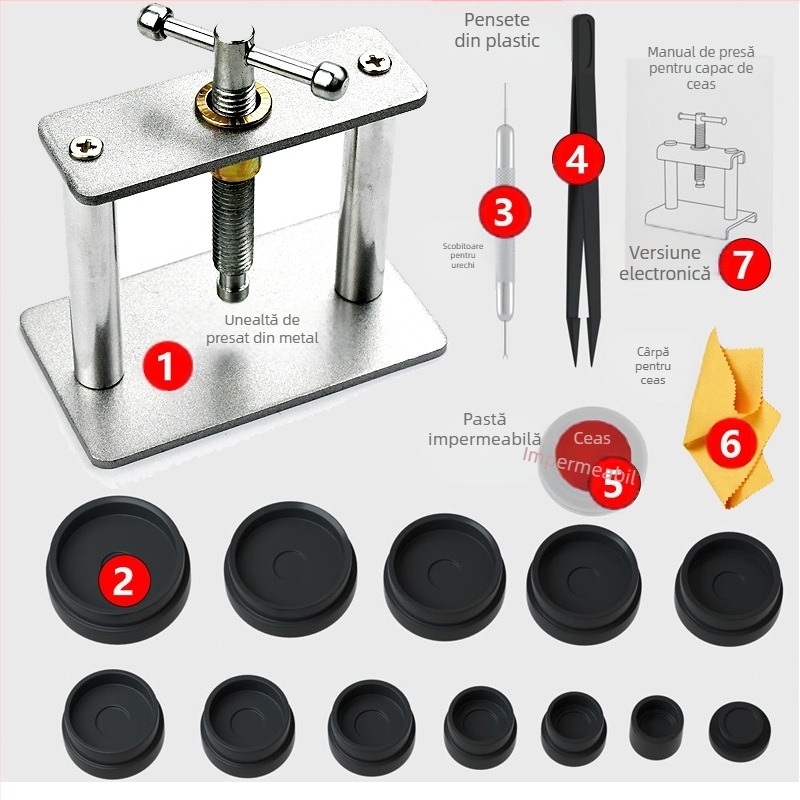 Mașină de acoperire a ceasurilor de uz casnic, instrument de reparare a ceasurilor, baterie, înlocuire, mașină electronică de acoperire a ceasurilor cu cuarț, acoperire și costum de acoperire a ceasurilor
