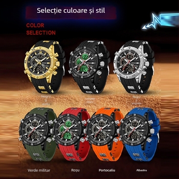 Ceas de alarmă electronic multifuncțional luminos impermeabil pentru bărbați, comerț exterior transfrontalier, sport, modă, explozii live