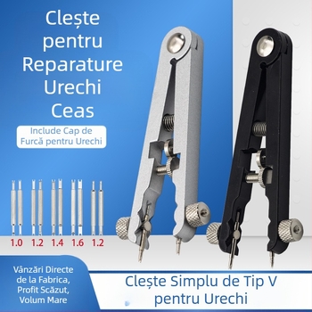 Instrumente de reparare a ceasurilor pentru dezasamblarea curelei de ceas Clește pentru urechi 6825 Instrumente pentru ceasuri Clește pentru dezasamblarea și asamblarea urechilor Lot de urechi în formă de V Îndepărtarea urechilor