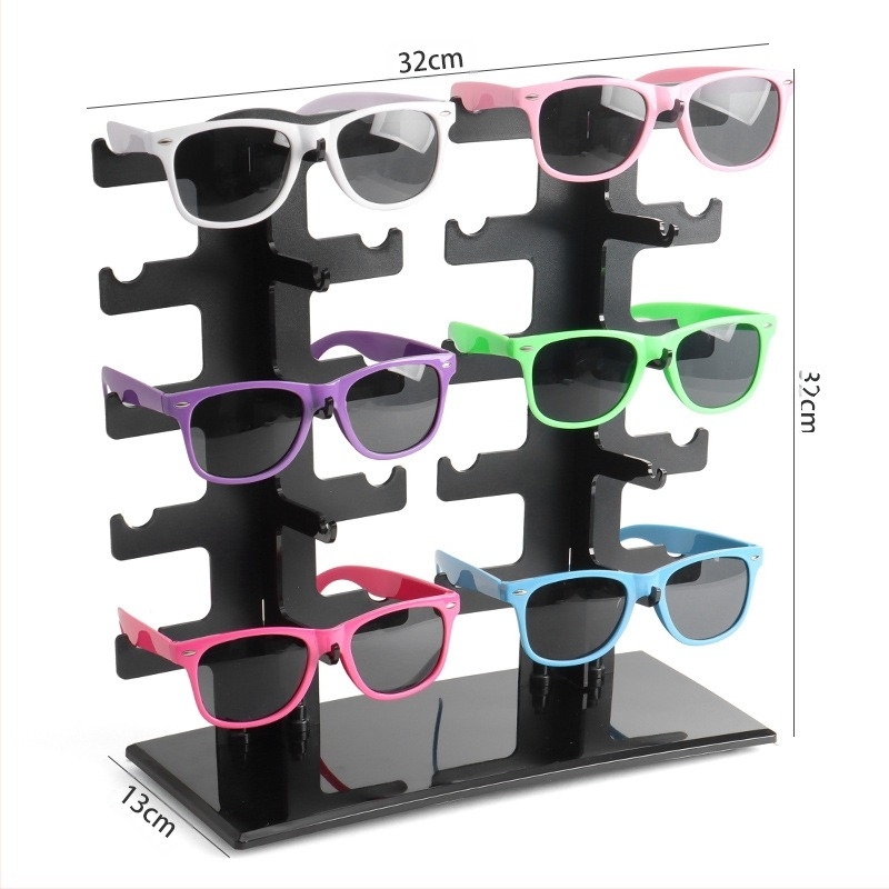 În stoc, raft de depozitare pentru ochelari de soare, 10 perechi, îngroșat, cu două rânduri, pentru magazin, cu tejghea, transparent