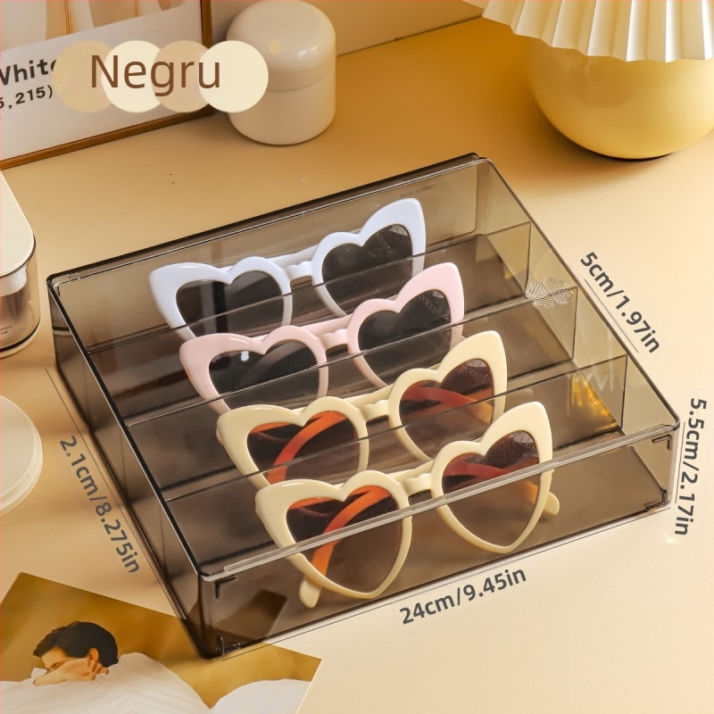 În stoc, raft de depozitare pentru ochelari de soare, 10 perechi, îngroșat, cu două rânduri, pentru magazin, cu tejghea, transparent