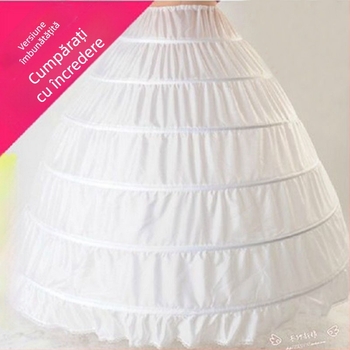 Spot en-gros mare super-baldachin mireasă rochie de mireasă Performance 6 inele de oțel suport pentru fustă cu căptușeală extra mare formă suport pentru fustă