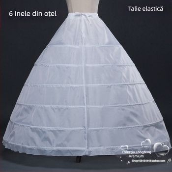 Spot en-gros mare super-baldachin mireasă rochie de mireasă Performance 6 inele de oțel suport pentru fustă cu căptușeală extra mare formă suport pentru fustă