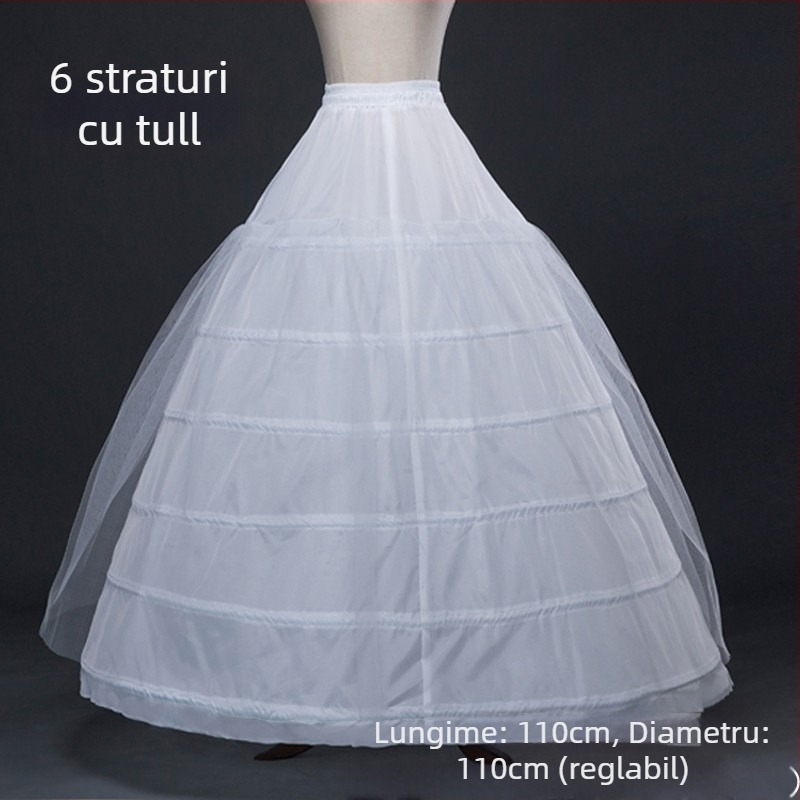 Spot en-gros mare super-baldachin mireasă rochie de mireasă Performance 6 inele de oțel suport pentru fustă cu căptușeală extra mare formă suport pentru fustă