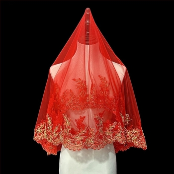 Rochie de mireasă din fire roșii pentru femei, model Xiuhe, rochie roșie chinezească, stil retro, scurtă, din dantelă, fire foto