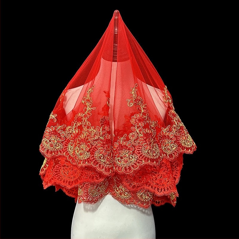 Rochie de mireasă din fire roșii pentru femei, model Xiuhe, rochie roșie chinezească, stil retro, scurtă, din dantelă, fire foto