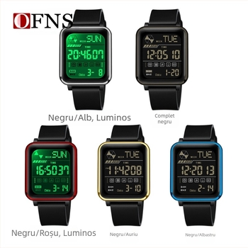 OFNS ceas sport pătrat de vânzare fierbinte pentru bărbați și femei adolescenți ceas deșteptător multifuncțional impermeabil ceas electronic pentru studenți en-gros