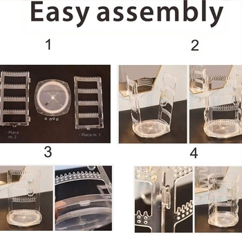 Cercei bijuterii display rack rotund multistrat depozitare agățat colier ureche clips cercei capacitate mare rotativă bijuterii rack