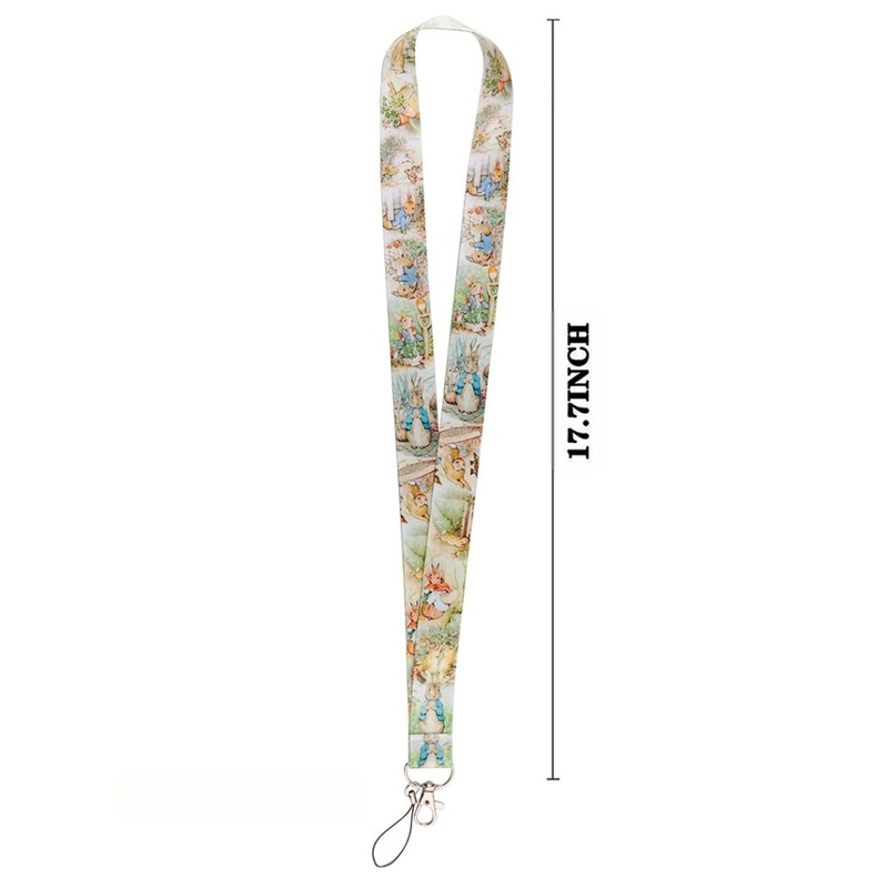 Șnur de telefon mobil anti-pierdere drăguț cu iepure, lung, cu disc U, pandantiv, certificat de lucru, insignă de marcă, frânghie multifuncțională pentru telefon mobil