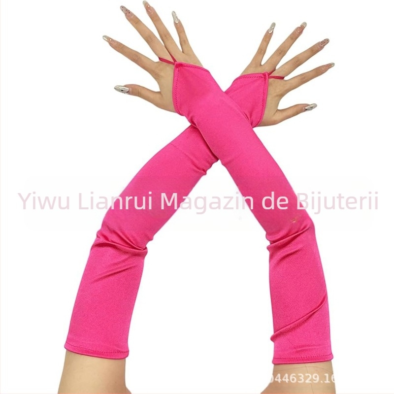 Mănuși de damă 1920 Masquerade pentru rochie de mireasă, cu protecție solară, mănuși lungi de șlefuit cu cârlig, Hittone TUME