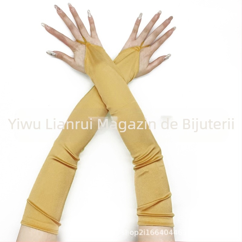 Mănuși de damă 1920 Masquerade pentru rochie de mireasă, cu protecție solară, mănuși lungi de șlefuit cu cârlig, Hittone TUME