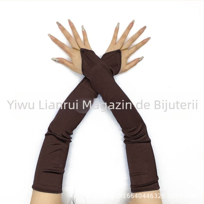 Mănuși de damă 1920 Masquerade pentru rochie de mireasă, cu protecție solară, mănuși lungi de șlefuit cu cârlig, Hittone TUME