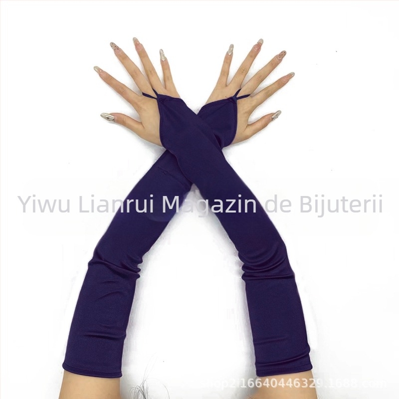 Mănuși de damă 1920 Masquerade pentru rochie de mireasă, cu protecție solară, mănuși lungi de șlefuit cu cârlig, Hittone TUME