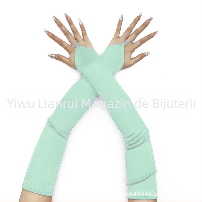 Mănuși de damă 1920 Masquerade pentru rochie de mireasă, cu protecție solară, mănuși lungi de șlefuit cu cârlig, Hittone TUME