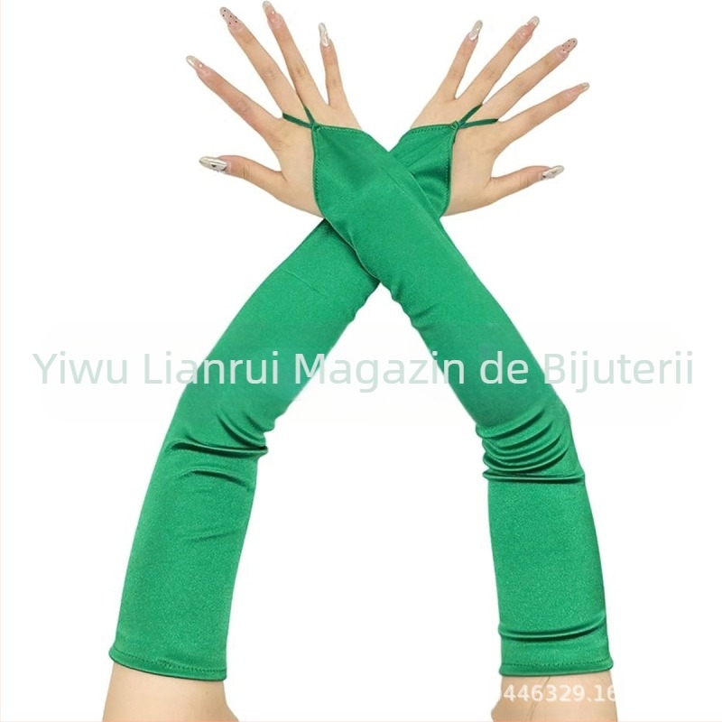 Mănuși de damă 1920 Masquerade pentru rochie de mireasă, cu protecție solară, mănuși lungi de șlefuit cu cârlig, Hittone TUME