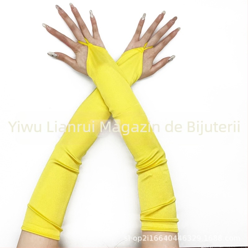 Mănuși de damă 1920 Masquerade pentru rochie de mireasă, cu protecție solară, mănuși lungi de șlefuit cu cârlig, Hittone TUME