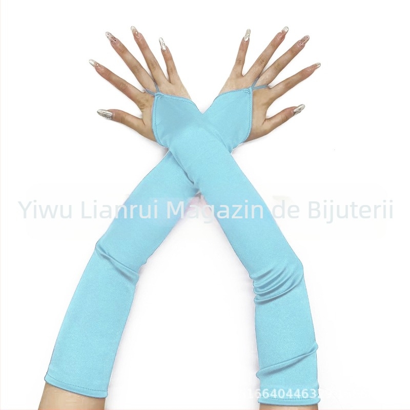 Mănuși de damă 1920 Masquerade pentru rochie de mireasă, cu protecție solară, mănuși lungi de șlefuit cu cârlig, Hittone TUME