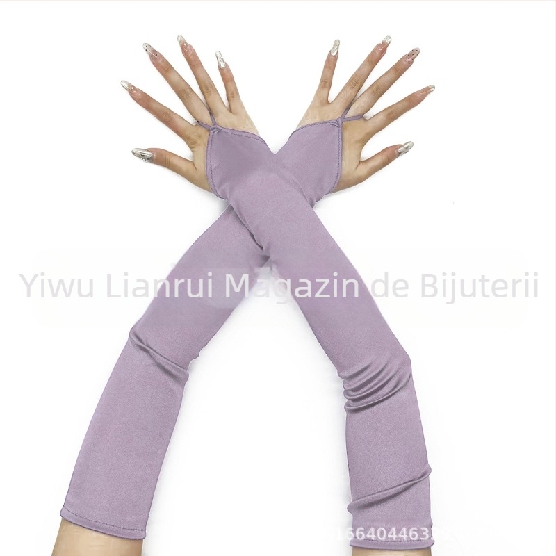 Mănuși de damă 1920 Masquerade pentru rochie de mireasă, cu protecție solară, mănuși lungi de șlefuit cu cârlig, Hittone TUME