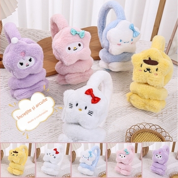 Căști pentru urechi pentru copii de toamnă și iarnă 2024, căști calde și drăguțe pentru femei, rezistente la frig, căști pentru urechi pentru copii, căptușite cu fleece, îngroșate, en-gros