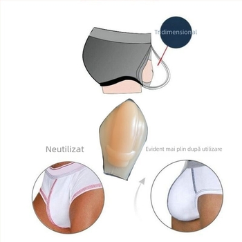 Lenjerie intimă pentru bărbați, 3D stereo mărită, mare, entuziasmat, complet, pantaloni de baie din silicon, pad pentru schi, sport, protecție pentru bărbați, JJ Pad