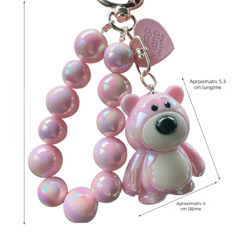 Transfrontaliere drăguț urs breloc cuplu desen animat acrilic pandantiv cheie lanț geantă păpușă pandantiv decorativ