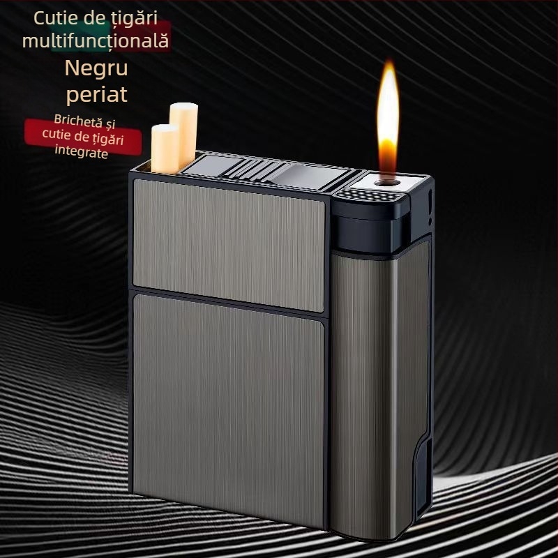 Brichetă cu husă de țigară creativă Internet Red, integrată, pachet de 20, personalizată, portabilă, rezistentă la presiune, rezistentă la umiditate, cu brichetă