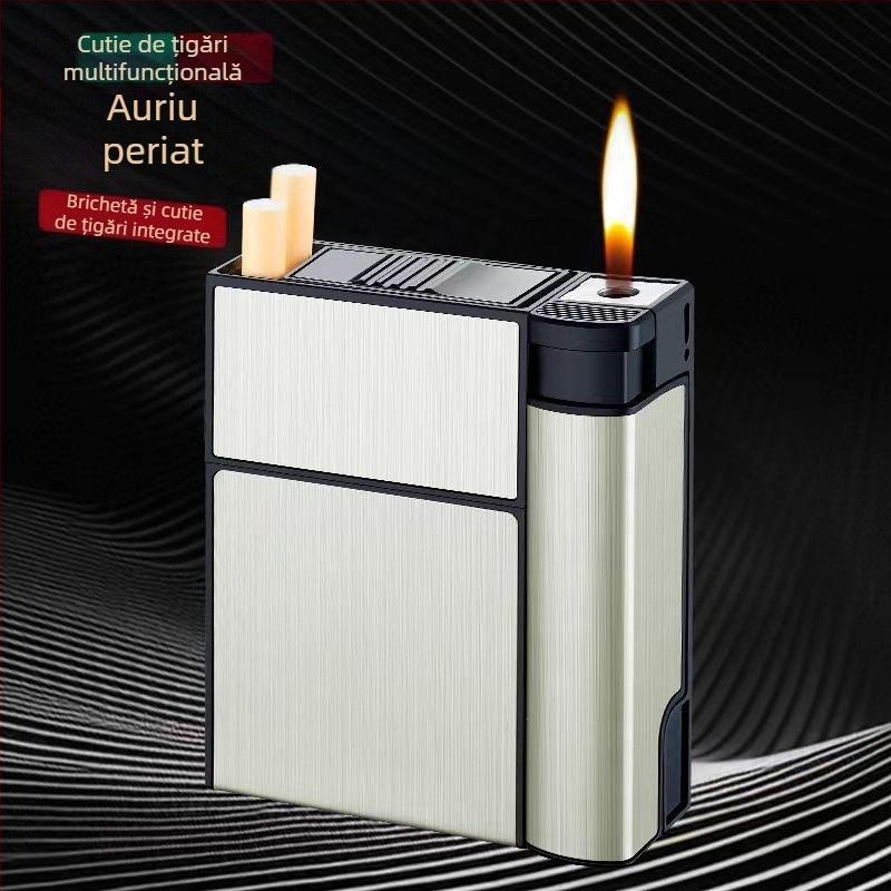 Brichetă cu husă de țigară creativă Internet Red, integrată, pachet de 20, personalizată, portabilă, rezistentă la presiune, rezistentă la umiditate, cu brichetă