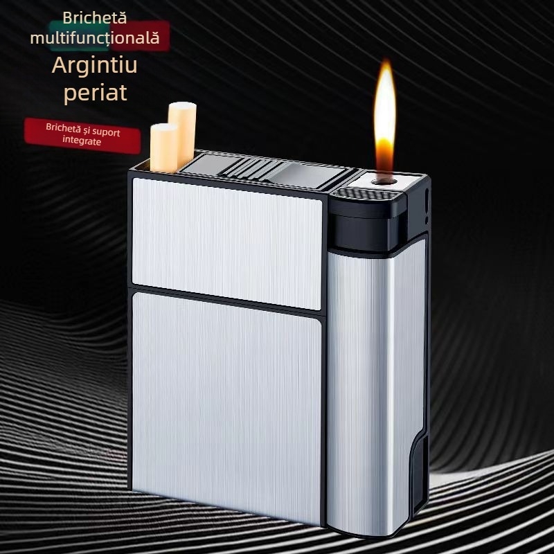 Brichetă cu husă de țigară creativă Internet Red, integrată, pachet de 20, personalizată, portabilă, rezistentă la presiune, rezistentă la umiditate, cu brichetă