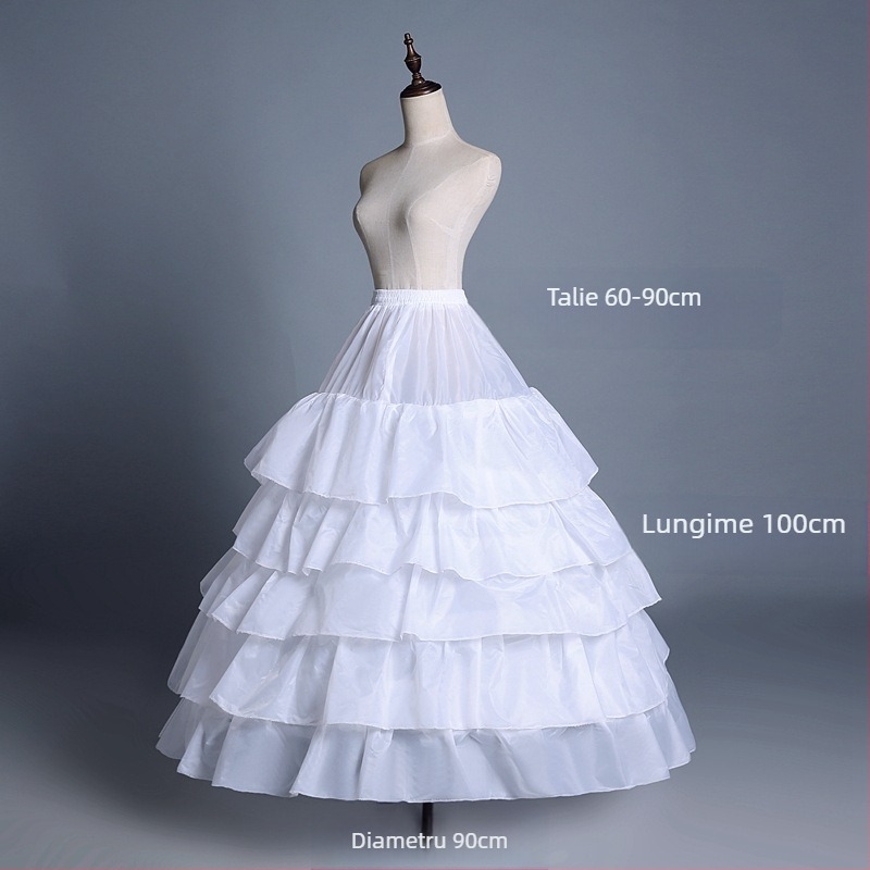 Rochie de mireasă, fustă bufantă, rochie de mireasă cu imprimeu os de pește, rochie de mireasă cu flori, fustă de performanță