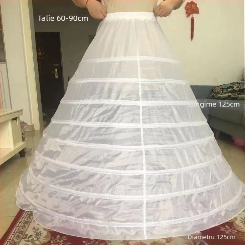 Rochie de mireasă, fustă bufantă, rochie de mireasă cu imprimeu os de pește, rochie de mireasă cu flori, fustă de performanță