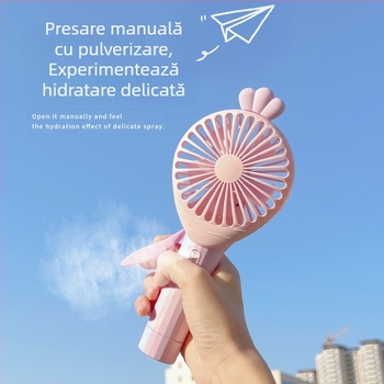 Produs nou Mini fructe manual presiune manuală ventilator mic portabil drăguț ananas morcov spray ventilator portabil