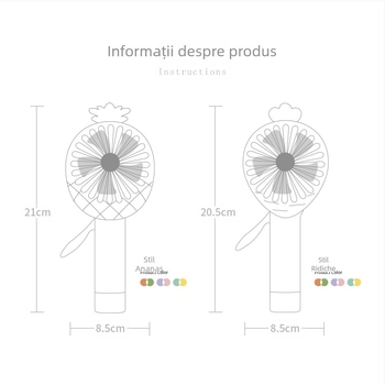 Produs nou Mini fructe manual presiune manuală ventilator mic portabil drăguț ananas morcov spray ventilator portabil