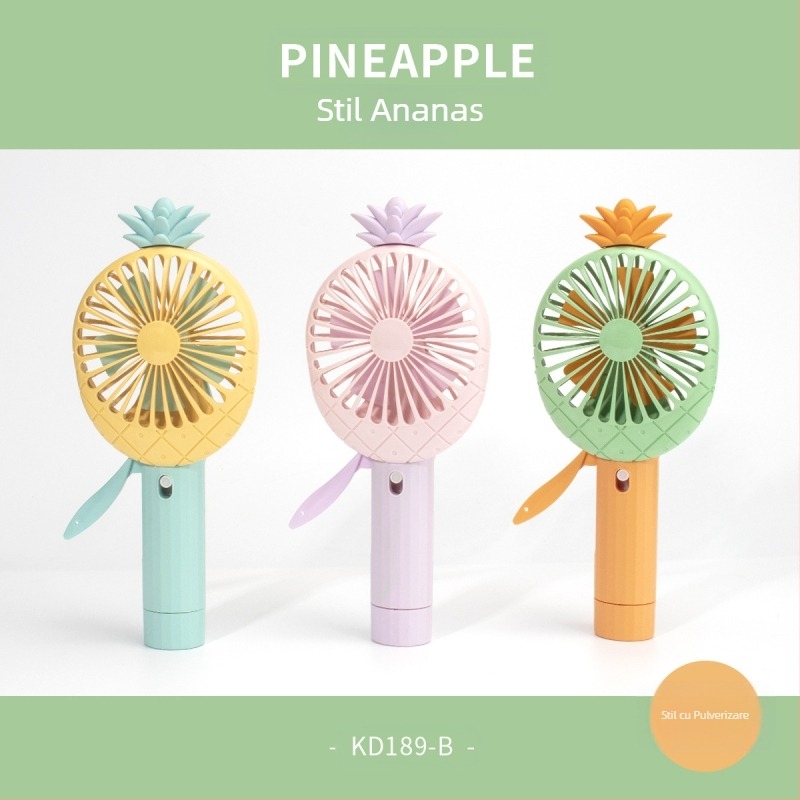 Produs nou Mini fructe manual presiune manuală ventilator mic portabil drăguț ananas morcov spray ventilator portabil