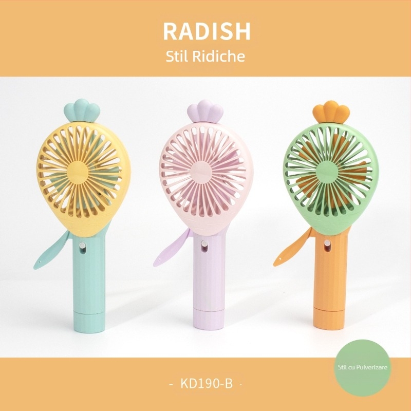 Produs nou Mini fructe manual presiune manuală ventilator mic portabil drăguț ananas morcov spray ventilator portabil