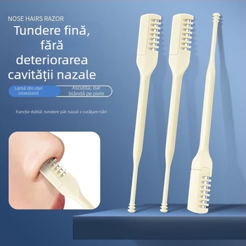 Aparat de tuns rotativ pentru părul din nas pentru bărbați și femei, instrument special de ras, foarfece mici pentru îndepărtarea părului din nas, aparat de ras pentru nări
