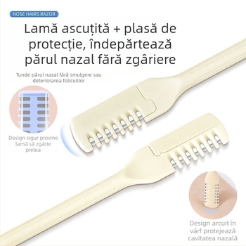 Aparat de tuns rotativ pentru părul din nas pentru bărbați și femei, instrument special de ras, foarfece mici pentru îndepărtarea părului din nas, aparat de ras pentru nări