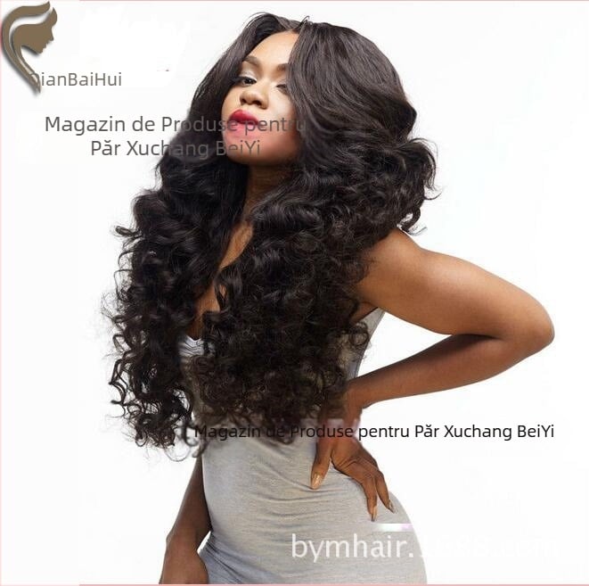 Peruci transfrontaliere, Peruci europene și americane, Păr lung și creț pentru femei, Peruci din mătase rezistente la temperaturi ridicate, Accesorii pentru cap, Livrare directă peste hotare, Stoc disponibil din fabrică