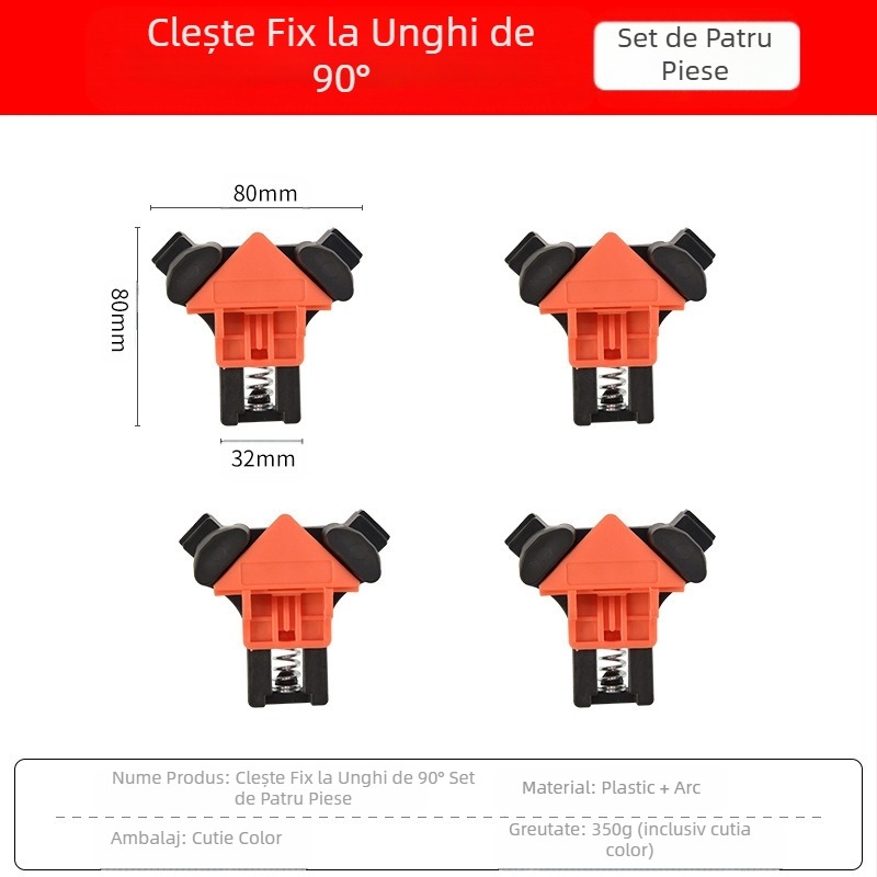 Clemă de fixare la unghi drept pentru prelucrarea lemnului, suport de 90 de grade, clemă la unghi drept, clemă pentru ramă foto, clemă cu arc DIY, clemă G, clemă rapidă
