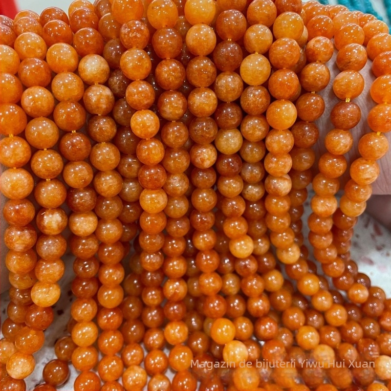 Mărgele de jad colorate, piatra soarelui, portocaliu, lumina lunii, vrac, accesorii pentru bijuterii DIY, sursă en-gros, vânzări directe din fabrică
