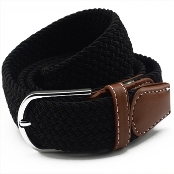 Curea țesută din pânză pentru bărbați, elastică neporoasă, țesută, curea elastică cu cataramă cu știft, casual, coreeană, lată, pentru femei