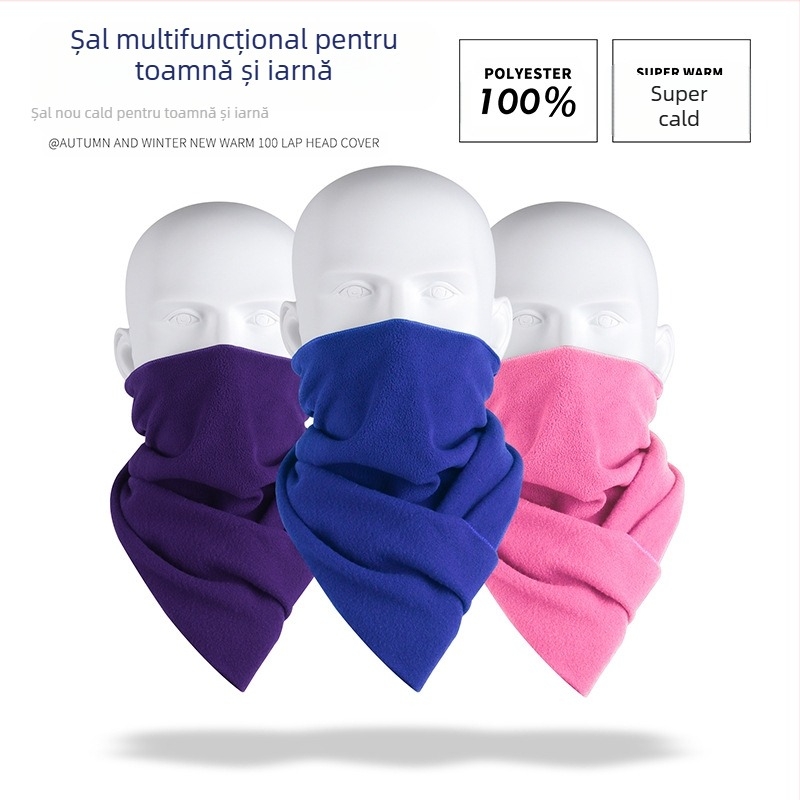 Ruidong Toamna și Iarna În aer liber Polar Fleece Multifuncțional Fleece Eșarfă lungă Eșarfă caldă pentru gât Eșarfă respirabilă pentru ciclism Prosop de față în stoc