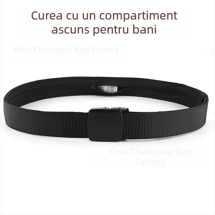 Borsă de talie ascunsă pentru sporturi în aer liber, anti-furt, impermeabilă, curea casuală