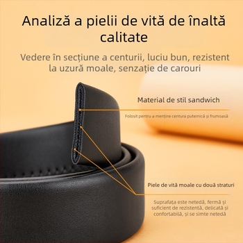 Curea din piele naturală pentru bărbați, cataramă automată, nouă, la modă, din piele de vacă, curea de pantaloni, de afaceri, de înaltă calitate, producător de curele în stoc