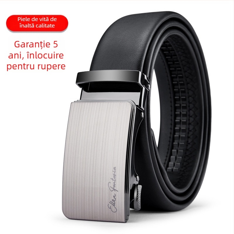 Curea din piele naturală pentru bărbați, cataramă automată, nouă, la modă, din piele de vacă, curea de pantaloni, de afaceri, de înaltă calitate, producător de curele în stoc
