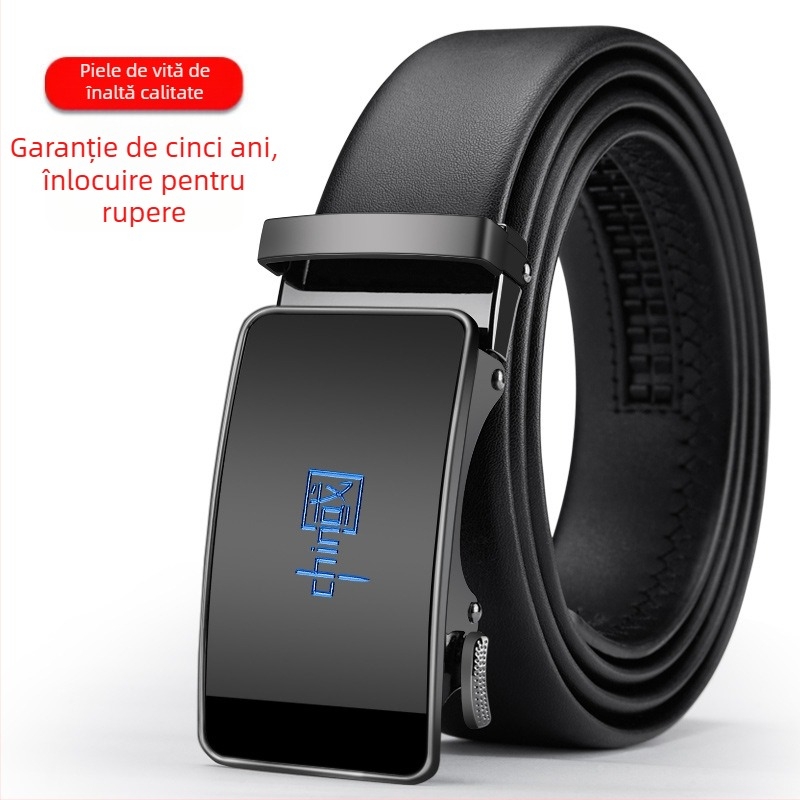 Curea din piele naturală pentru bărbați, cataramă automată, nouă, la modă, din piele de vacă, curea de pantaloni, de afaceri, de înaltă calitate, producător de curele în stoc