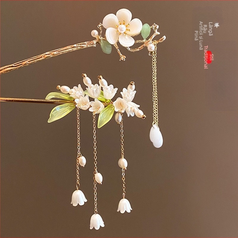 Accesorii de păr Hanfu pentru copii, agrafe de păr cu ciucuri, agrafe de păr de înaltă calitate în stil antic, coc Cheongsam, agrafe de păr, accesorii Step-up pentru femei