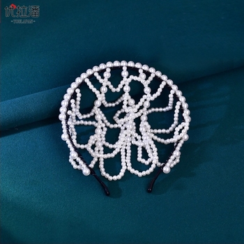 Ulapan Sa01 Nouă bandă de păr cu ciucuri, perlă, ornament pentru frunte, accesorii dulci pentru mireasă, la fața locului, en-gros