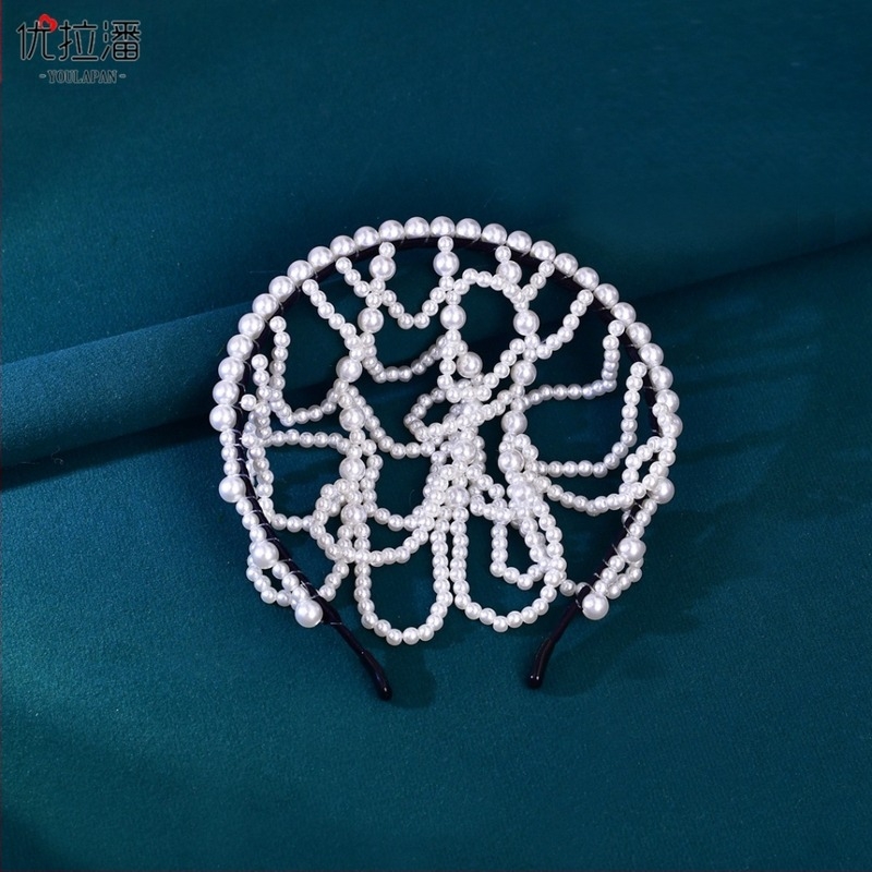 Ulapan Sa01 Nouă bandă de păr cu ciucuri, perlă, ornament pentru frunte, accesorii dulci pentru mireasă, la fața locului, en-gros