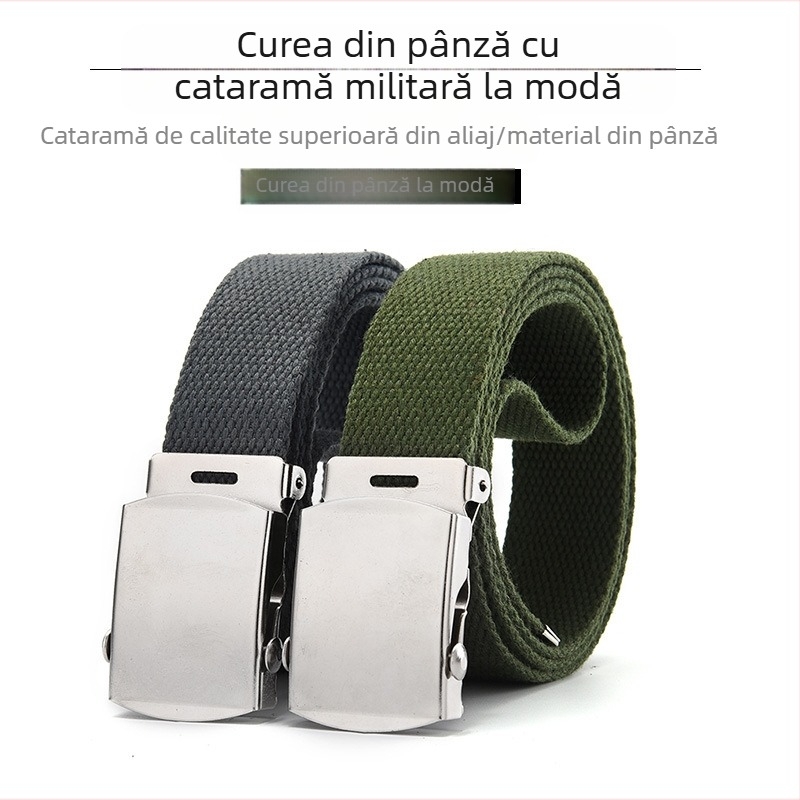 Curea pentru blugi bărbătești, curea versatilă din pânză țesută vintage, curea unisex din pânză vintage pentru exterior