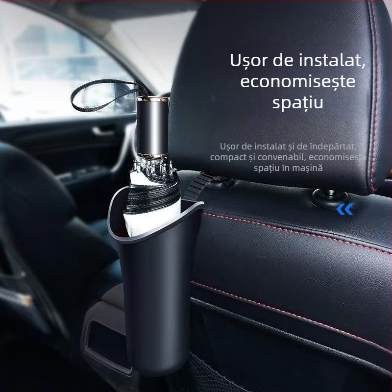 Mașină umbrelă raft mașina spate scaun umbrelă suport umbrelă capac depozitare butoi cârlig clip cutie de depozitare impermeabilă